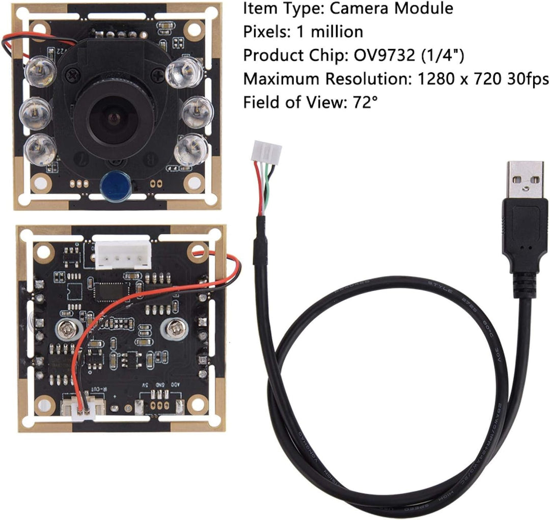 USB Kameramodul, IR Kameramodul Chip Infrarot Gesichtserkennungs Kamerasensor Modul, 1280x720 30fps