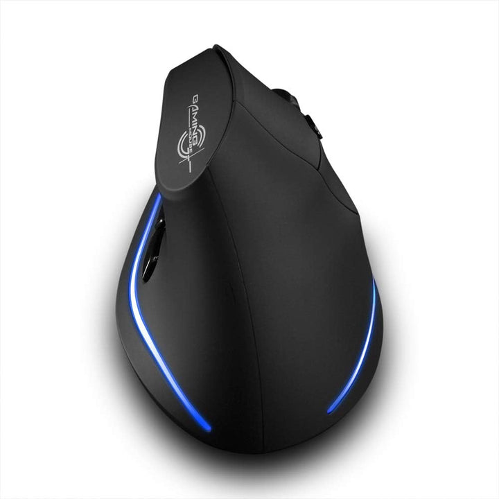 zelotes F35 Vertikale Maus, kabellos, Rechtshänder, 2,4 GHz, kabellos, ergonomisch, wiederaufladbar,