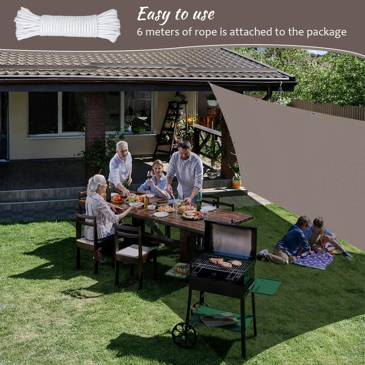 Sonnensegel 2 x 2m Sonnensegel Wasserdicht Rechteckig, Sonnenschutz Terrasse, Uv Schutz Hitzeschutz