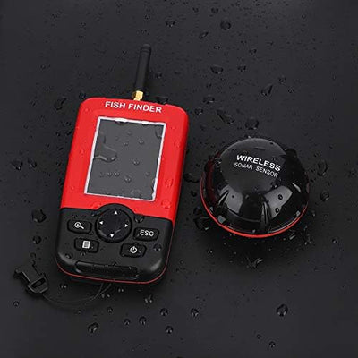 Fischfinder 100M Wireless Sonar Sensor Fishfinder Fische Echo Echolot mit LCD-Anzeige für Angeln