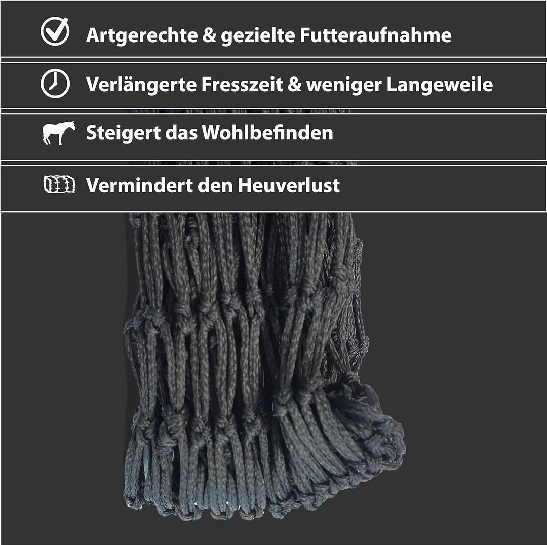 Extra grosses Heunetz für Pferde – 5cmx5cm Maschen - artgerechte Fütterung verbesserte Verdauung Heu