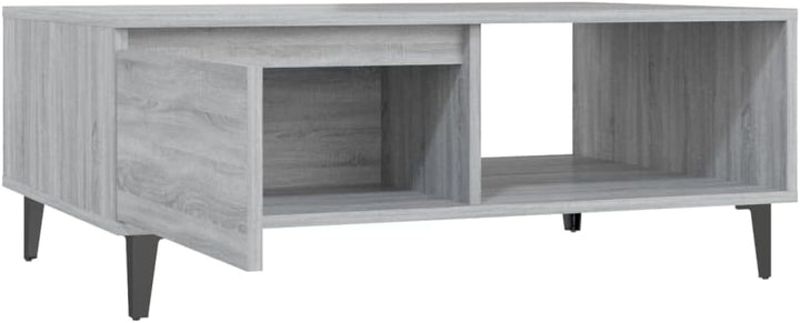 WIFESE Couchtisch mit Offenes Fach 90x60x35 cm Beistelltisch Holz Modernes Design Wohnzimmertisch Kl