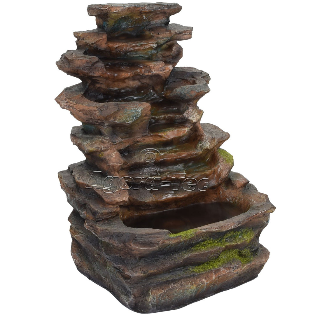 Agora-Tec® Wasserspiel & Zimmerbrunnen Slate sehr angenehmer leiser Wasserlauf 37 cm hoch