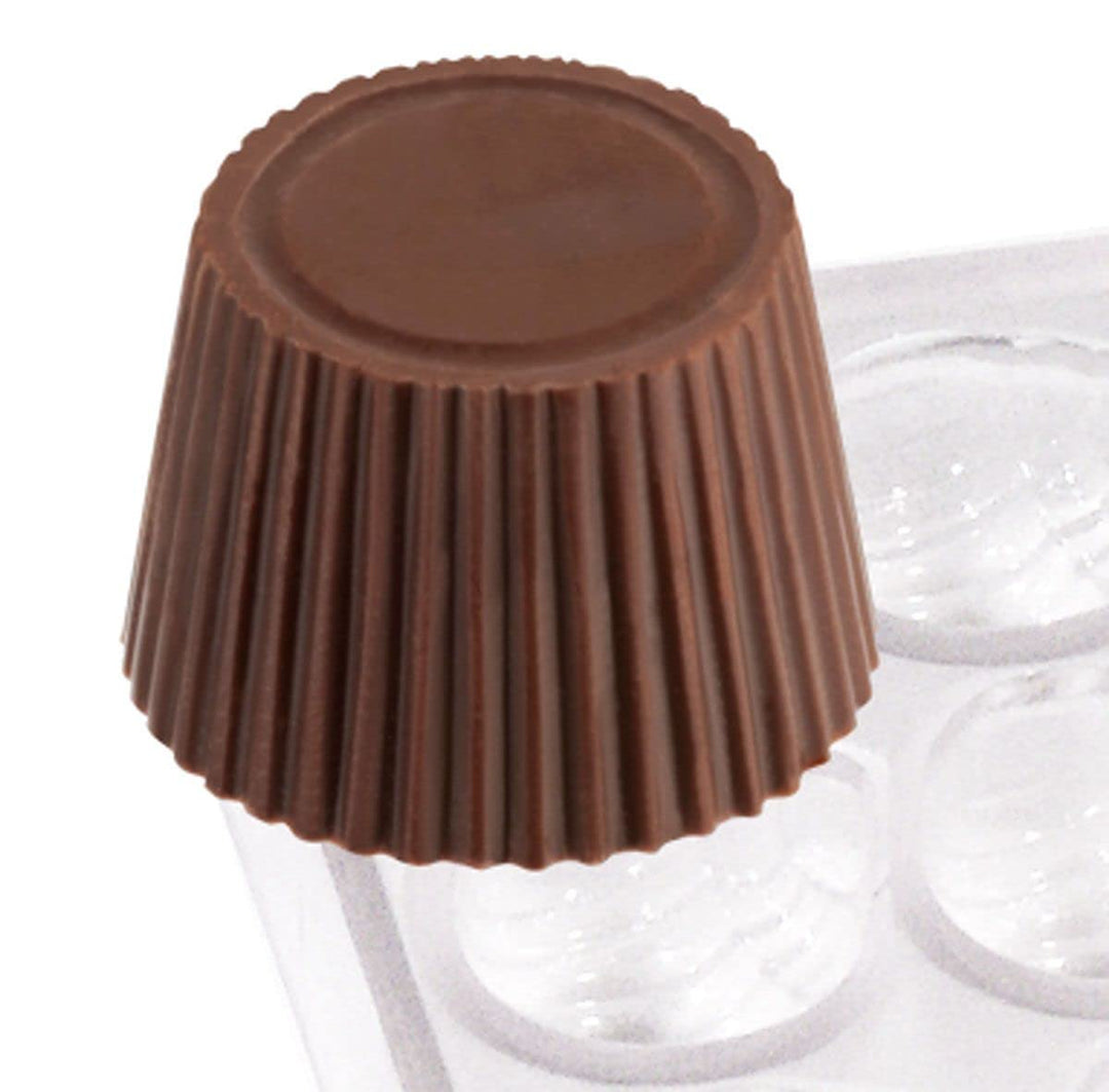 Contacto Pralinenform Kegel für 21 Pralinen Ø23 x 16 mm, grosse Formplatte 27,5 x 13,5 x 2,5 cm aus