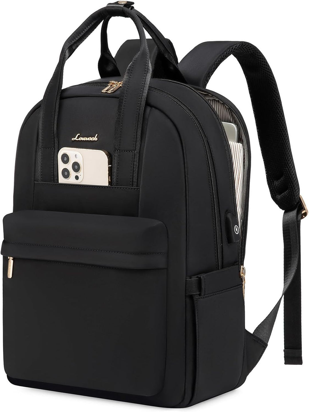 LOVEVOOK Rucksack Damen, 15,6 Zoll Laptop Schulrucksack Teenager Mädchen mit Laptopfach, Wasserdicht