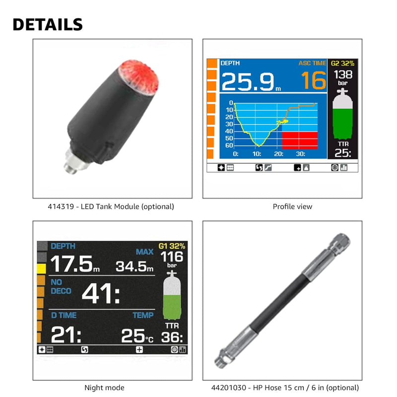 Mares Genius Air integrierter Computer mit LED-Transmitter