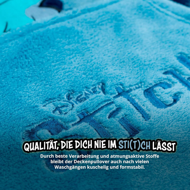 United Labels Disney Lilo & Stitch Oversize Hoodie Decke mit Ärmeln und Kapuze für Mädchen, Blau, Ku