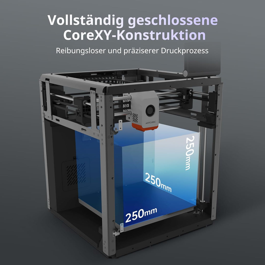 Anycubic Kobra S1 3D-Drucker, Geschlossene CoreXY-Struktur, 600 mm/s Schnelles Drucken, 320 °C Hoten