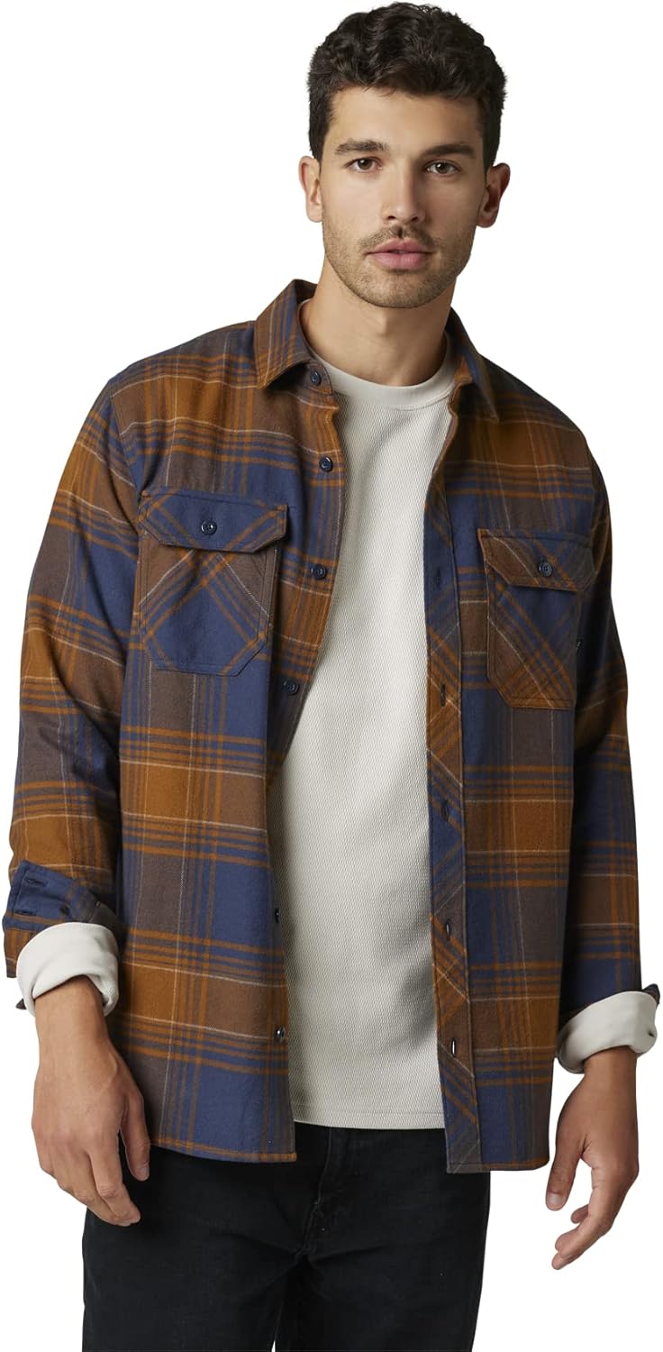 Fox Racing Herren Men's Traildust 2.0 Flannel Shirts Button-Down-Shirt S Blau, S Blau