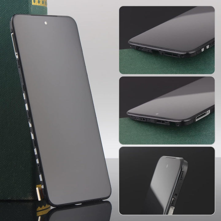 YHX-OU 6.43" Schwarz + Rahmen Display für Xiaomi Poco M4 Pro LCD Display Touchscreen Bildschirm Ersa