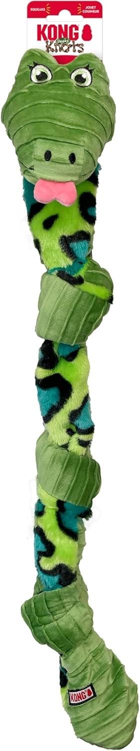 Kong Knots Snake Interaktives Hundespielzeug für alle Rassen, 61 cm, Verschiedene Grössen