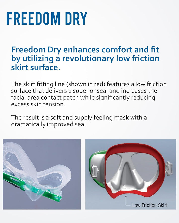 Taucherbrille Tusa Freedom HD - einglas tauchmaske schnorchelmaske erwachsene profi (M-1001) Flash Y