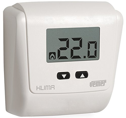 VEMER VE730800 Klima LCD Thermostat Heizung Digital, Wandmontage Raumthermostat, Stromversorgung 230