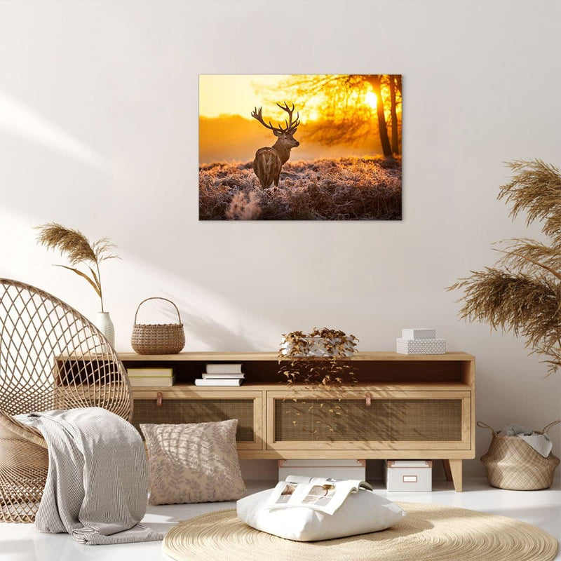 Bilder auf Leinwand Herbst landschaft natur blatt Leinwandbild 70x50cm Wandbilder Dekoration Wohnzim