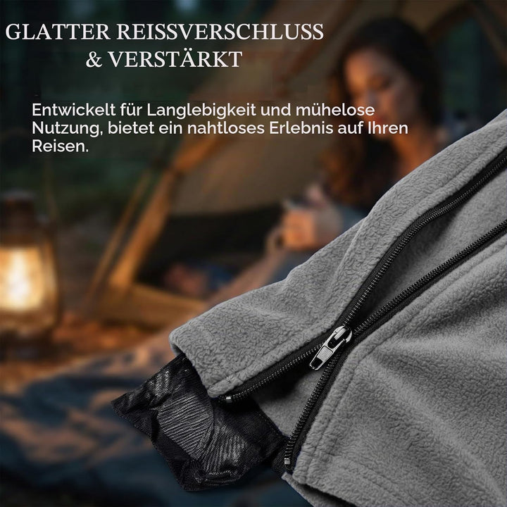 Hüttenschlafsack, Sommerschlafsack Tragbare Polar Fleece, Sleeping Bag für Camping, Wandern oder Mit