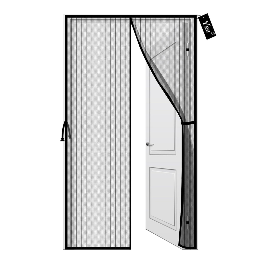 YRH Fliegengitter Balkontür Magnet 100x230 cm, Schwarz Schwarz 100x230 cm, Schwarz 100x230 cm