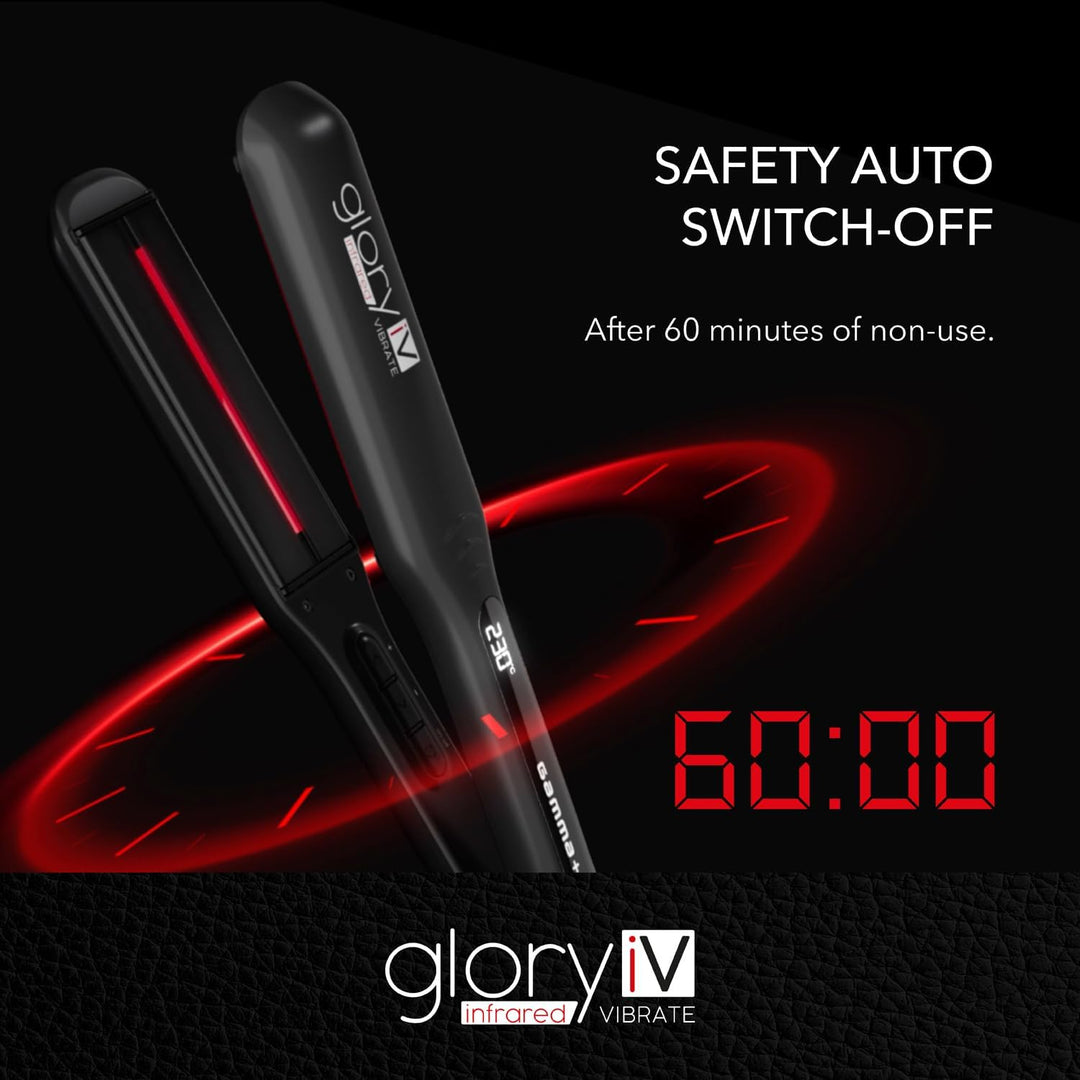 GAMMA+ Professionelles Vibrations-Infrarot-Haarglätteisen Glory iV, extra grosse Platten aus Keramik