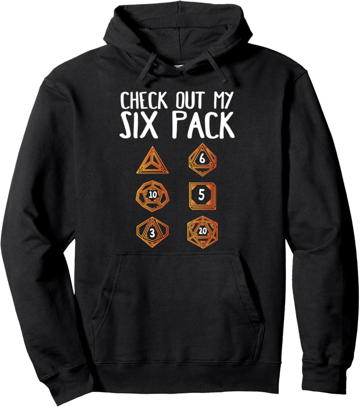 Check Out My Six Pack Dice D20 RPG Geschenk Pullover Hoodie