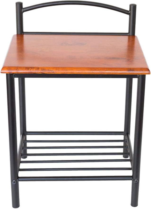 Homestyle4u 551, Nachttisch Nachtkonsole Nachtschrank Metall Beistelltisch Schrank Tisch