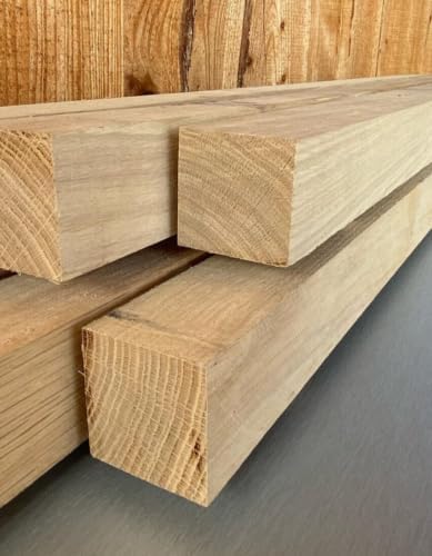 Eiche 7x7cm KANTHOLZ BALKEN SCHALUNG HOLZ BAUHOLZ 80cm LÄNGE (6)