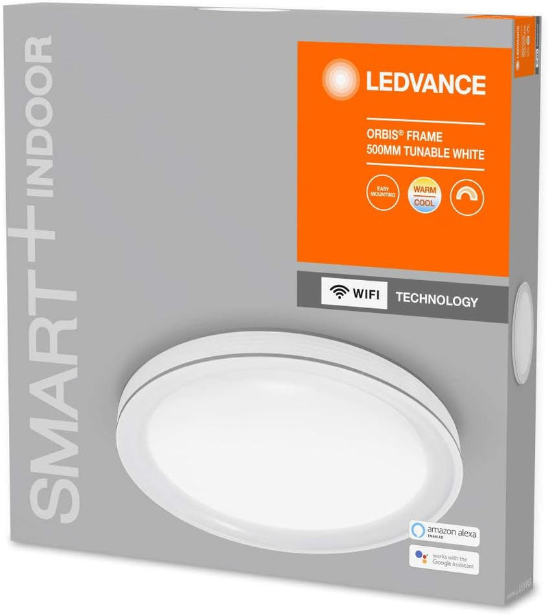 Ledvance Smarte LED Wand-und Deckenleuchte für Innen mit WiFi Technologie, Lichtfarbe änderbar (3000