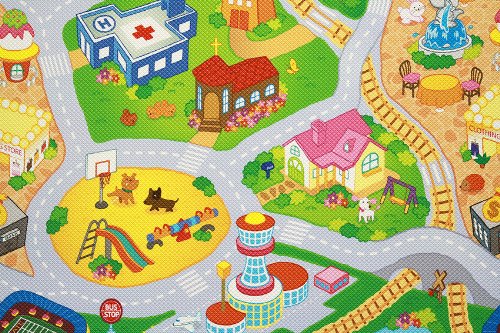 Dwinguler DW-L15-010 Kids Playmat, Mehrfarbig, Extra Large, One Size, Mehrfarbig