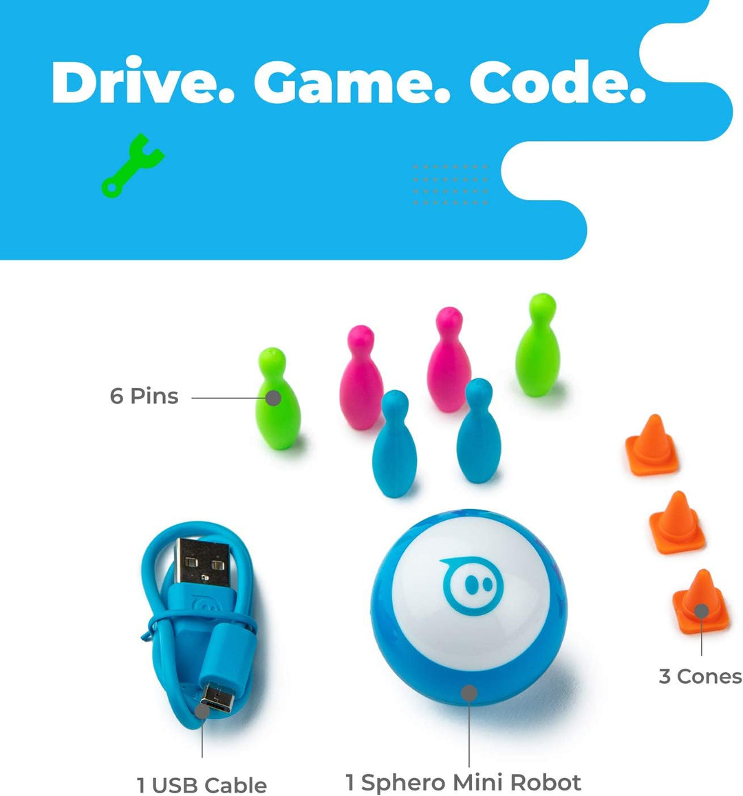 Sphero 0817961020493 Mini Blau-Appsteuerbarer Roboterball,