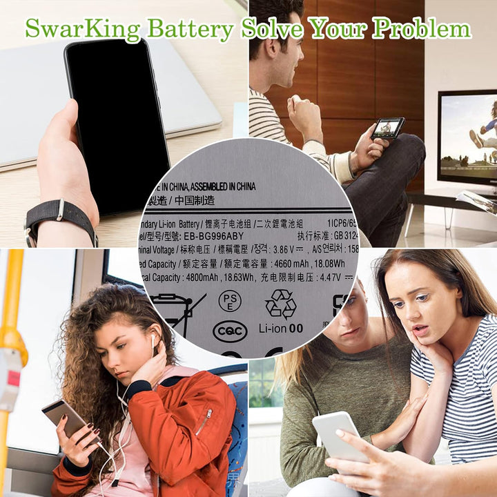 SwarKing Ersatz Akku Kompatibel mit Samsung Galaxy S21+ Plus 5G SM-G996 EB-BG996ABY with Toolkit