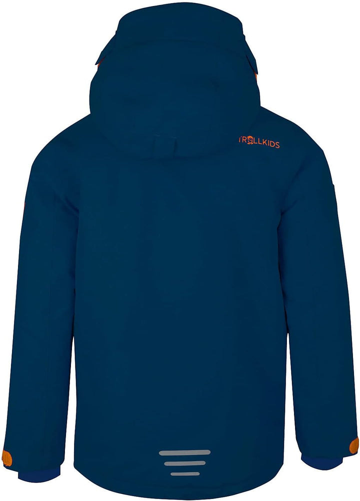 Trollkids Kinder Holmenkollen PRO wasserdichte Winterjacke Skijacke 104 Mystik Blau / Orange, 104 My