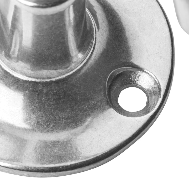 SOTECH 10 x Drehhaken TROMSO 3-fach Alu poliert 53 x 50 mm Sockel Ø 40 mm BA 25 mm Aluminium Aufhäng