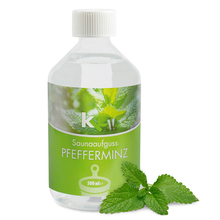 KK Sauna Aufguss Konzentrate PREMIUM - Made in Germany - Duftsorte Pfefferminz- 500 ml Flasche - Wel