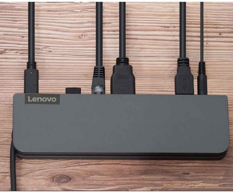 Lenovo USB-C Mini-Dock, 7-in-1 tragbare Dockingstation mit HDMI, VGA, USB-C, USB 3.1, USB 2, 3,5 mm