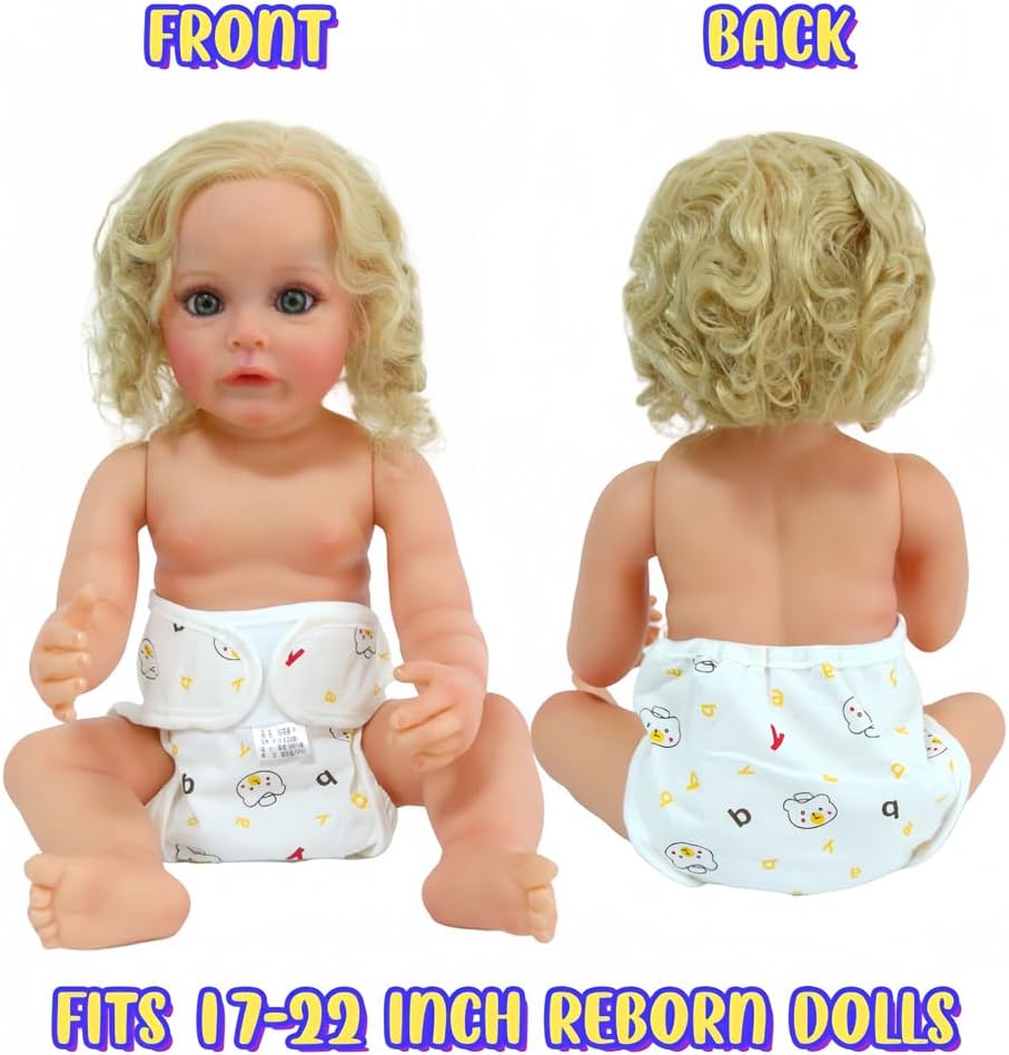 MAIHAO 4 PCS Baby Puppen Windeln Unterwäsche Wiederverwendbare Eignung für 17-22 Zoll Reborn Baby Pu