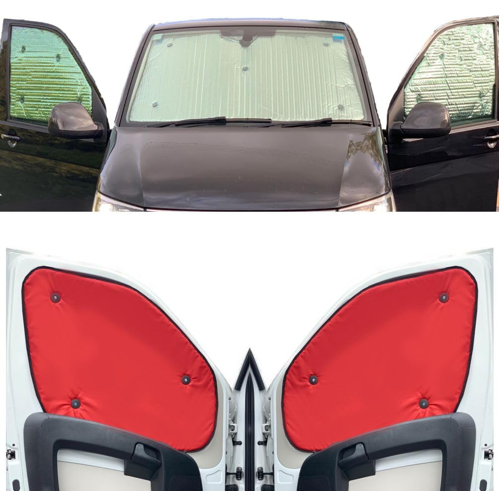 Fenster-Jalousien-Set für Peugeot Partner Tepee (2008–2018), wendbares Thermo- und Thermo-Front-Set