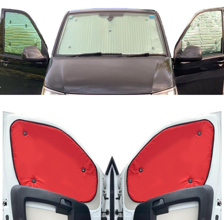 Fenster-Jalousien-Set für Peugeot Partner Tepee (2008–2018), wendbares Thermo- und Thermo-Front-Set