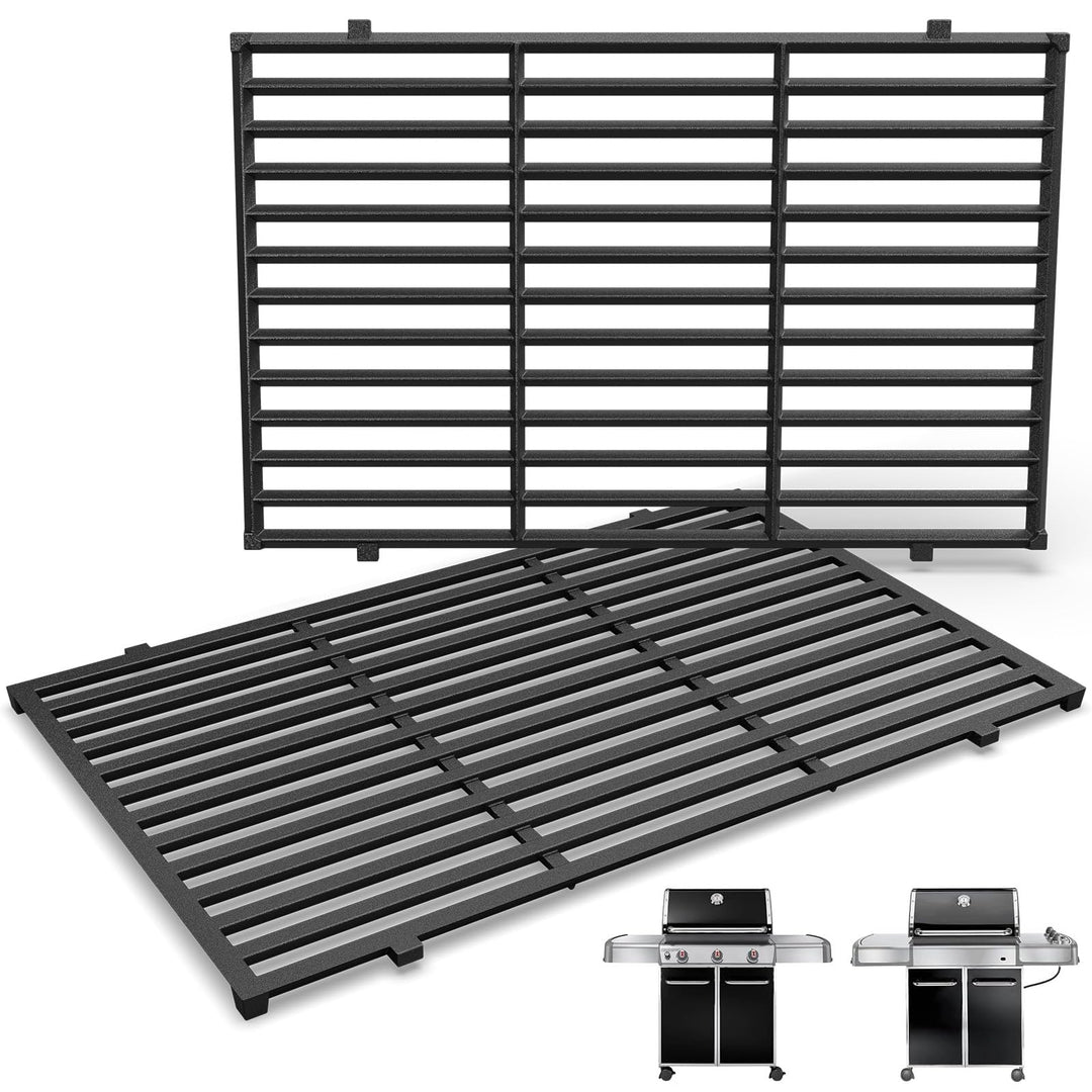 QuliMetal 49,5 x 33cm 7528 Grillrost Gusseisen für Weber Genesis E-310/320/330, S-310/320/330 (2007-