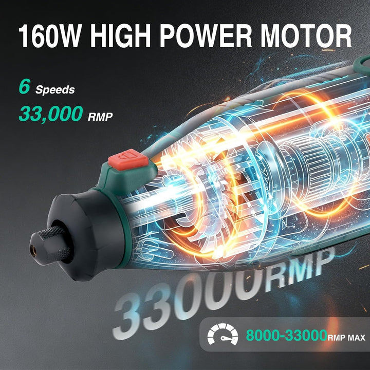 POSENPRO Multifunktionswerkzeug 160W, Rotationswerkzeug Feinbohrschleifer