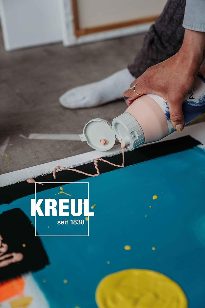 KREUL 17800 - Solo Goya Triton Acrylfarbe im Powerpack, Set mit 8 x 750 ml Farbe, in Studioqualität,