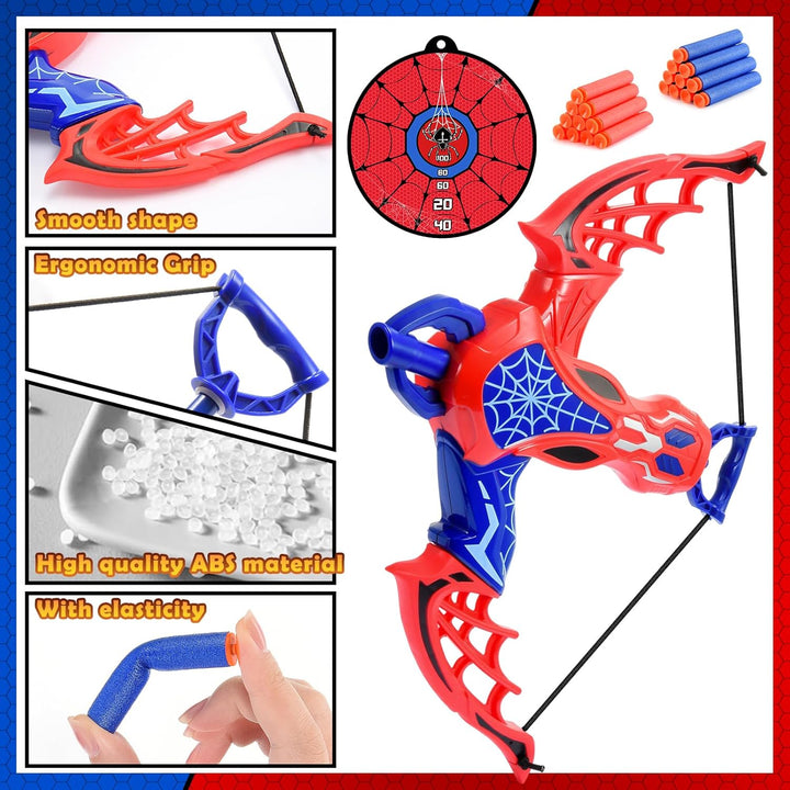 Spider Spielzeug —— Pfeil Und Bogen Kinder Outdoor Spielzeug ab 3-10 Jahre Kinder Geschenk Dynamikfa