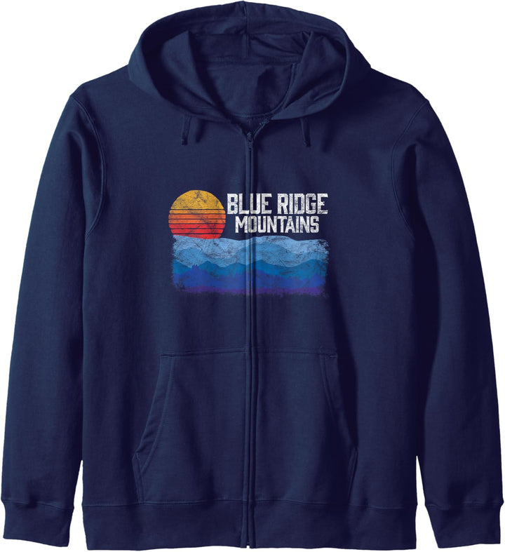 Appalachian & Blue Ridge Mountains Retro Style Kapuzenjacke