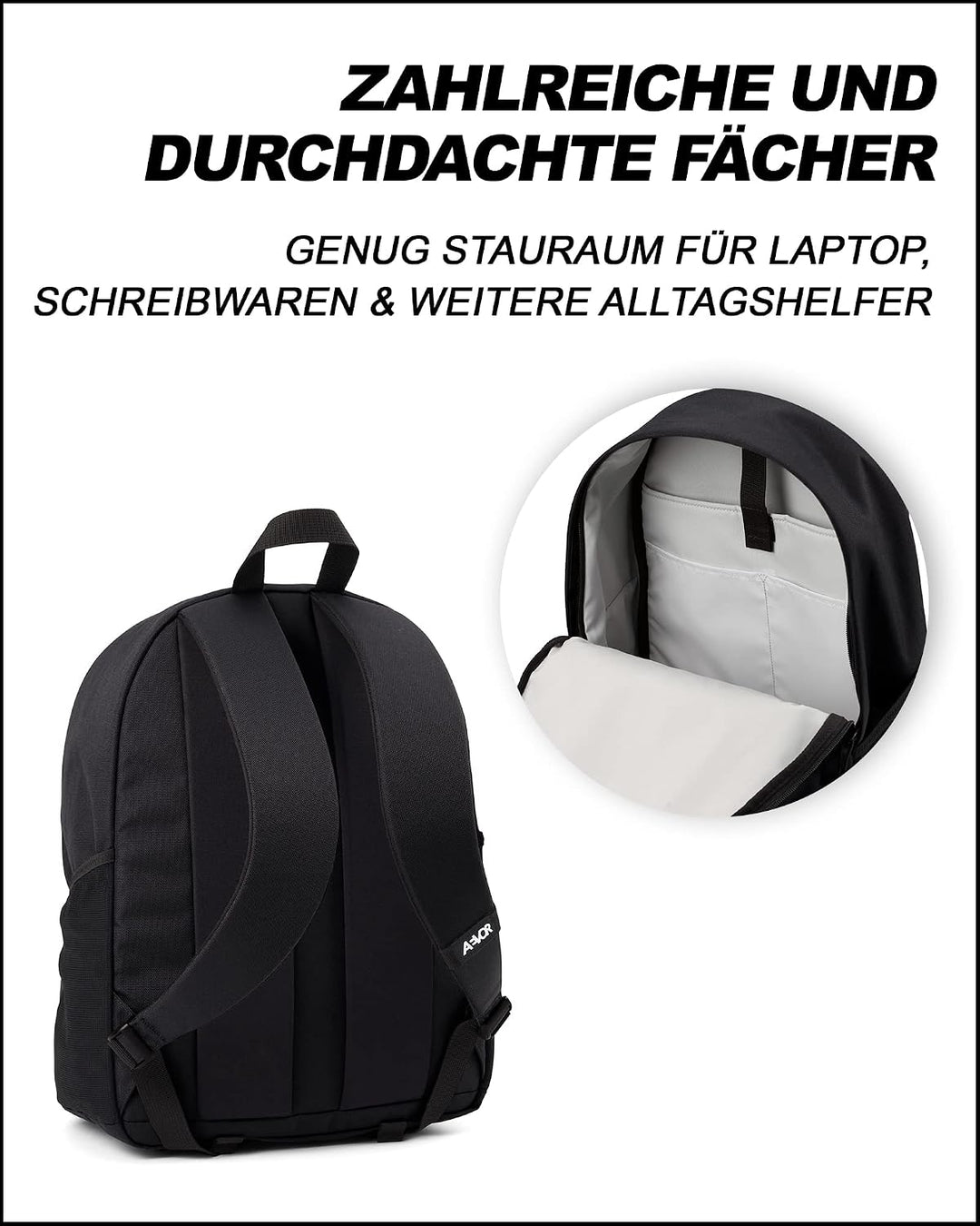 AEVOR Everyday Pack Black Eclipse - Schwarz, Black Eclipse - Schwarz