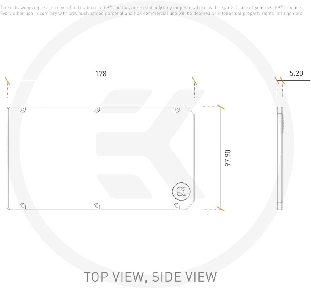 EK Water Blocks EK-Quantum Vector FE RTX 3070 Backplate – Nickel