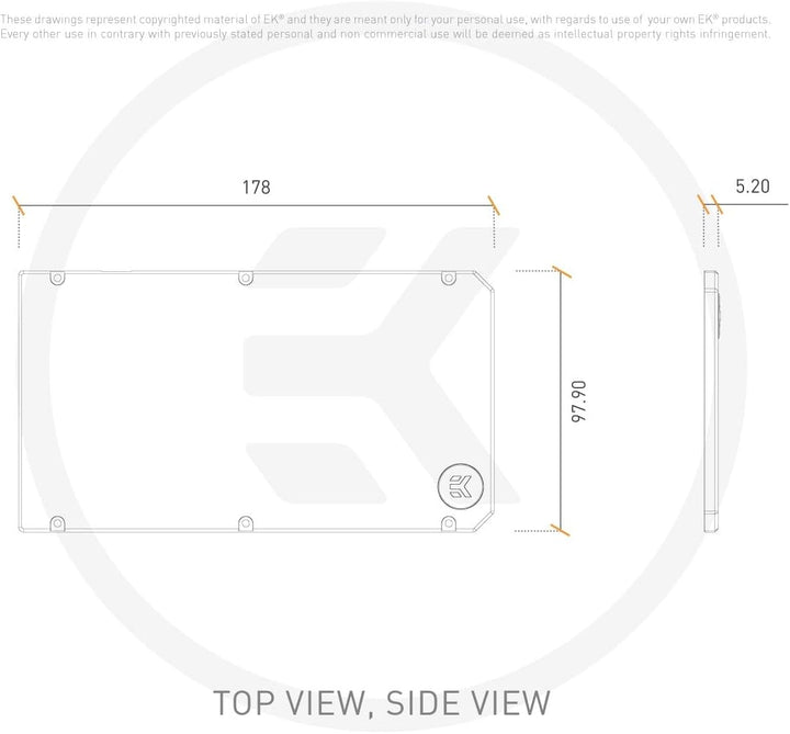 EK Water Blocks EK-Quantum Vector FE RTX 3070 Backplate – Nickel