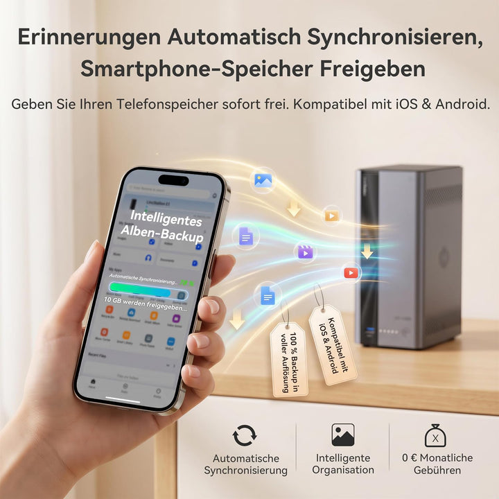 LincStation E1 4-Bay NAS Speicher, 4GB RAM, 64GB eMMC, 2.5GbE Port, Quad-Core, HDMI 2.0 für 4K Media