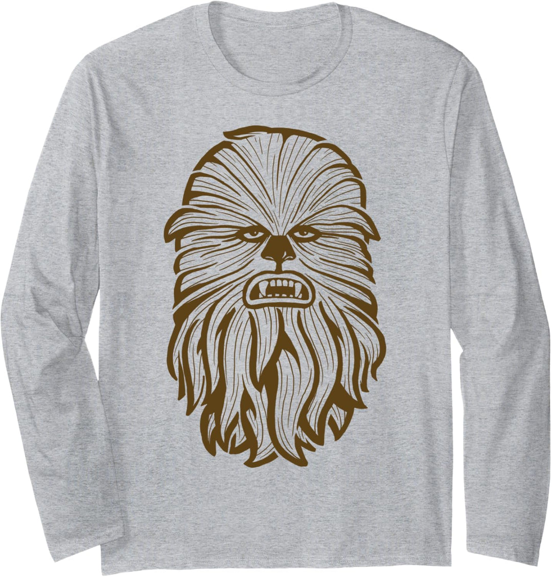 Star Wars Chewie Simple Outlined Poster Langarmshirt