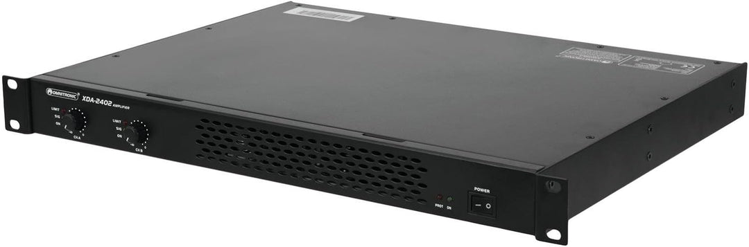 Omnitronic XDA-2402 Class-D-Verstärker | Stereo-PA-Verstärker mit Schaltnetzteil, 2 x 1200 W / 4 Ohm