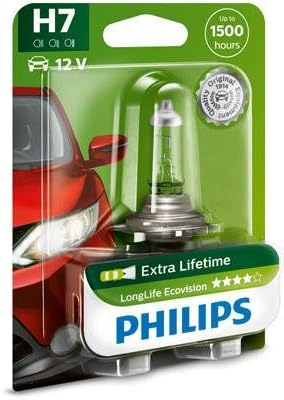 Philips 12972LLECOB1 LongLife EcoVision H7 Scheinwerferlampe 12972LLECOB1, 1er Blister, White, Singl