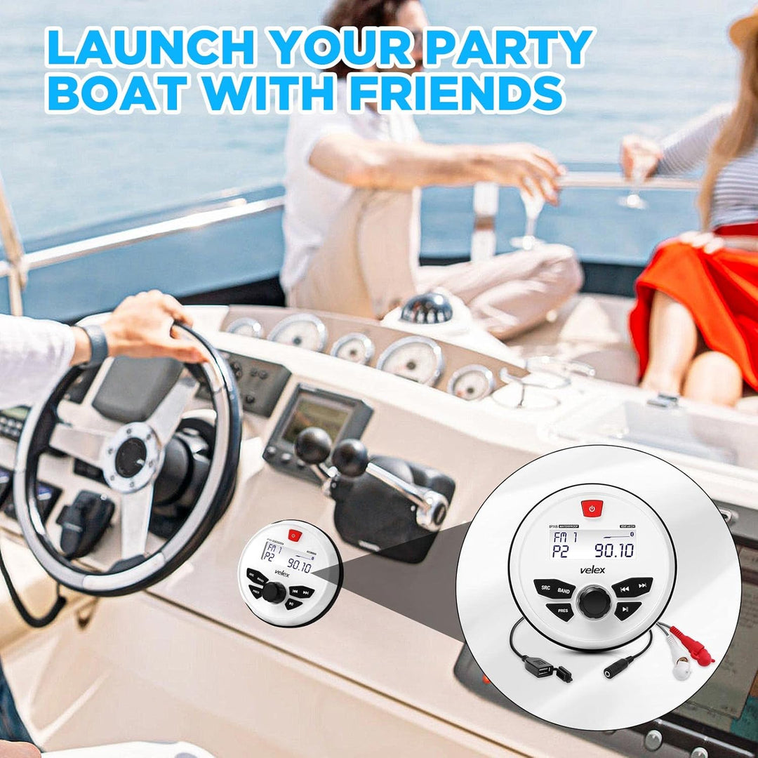 Wasserdicht Bluetooth Marine Stereo-Empfänger mit MP3 Player am DAB+/AM/FM Radio und USB für Streami