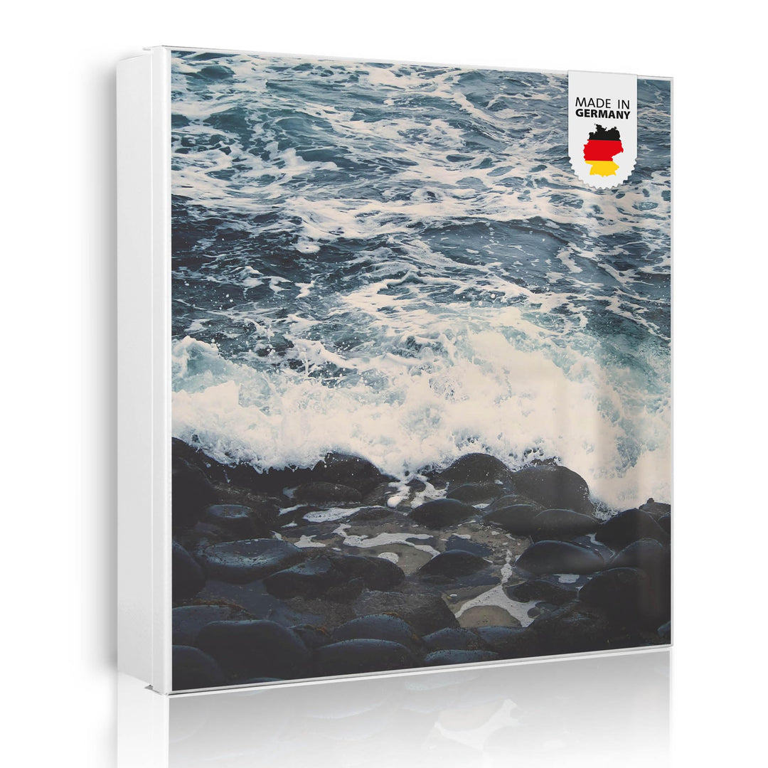banjado Grosser Schlüsselkasten Metall - Schlüsselbox 30x30cm mit 32 Haken - Schlüsselkasten modern