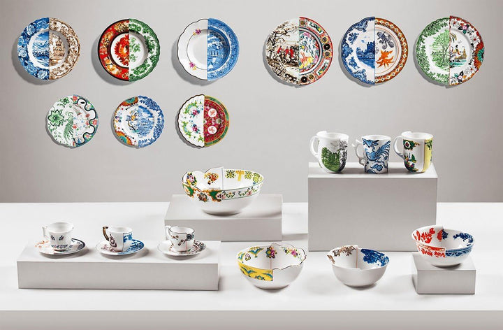 Seletti Teller flach Porzellan Ø 27,5 cm H 2,3 "Hybrid-Ipazia